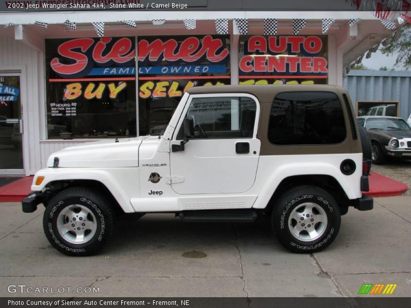 Stone White / Camel Beige 2002 Jeep Wrangler Sahara 4x4