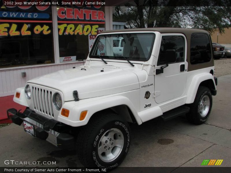 Stone White / Camel Beige 2002 Jeep Wrangler Sahara 4x4