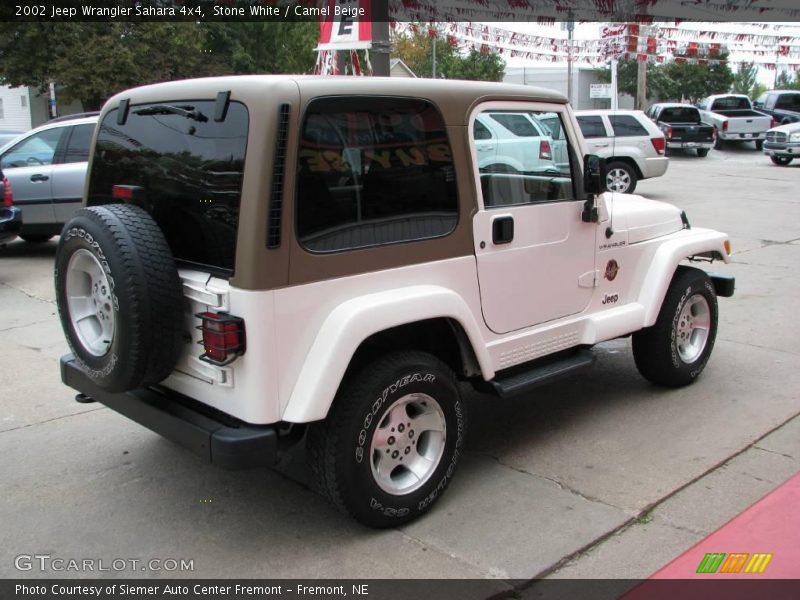 Stone White / Camel Beige 2002 Jeep Wrangler Sahara 4x4