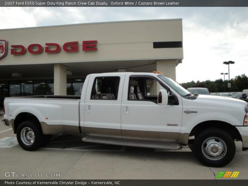 Oxford White / Castano Brown Leather 2007 Ford F350 Super Duty King Ranch Crew Cab Dually