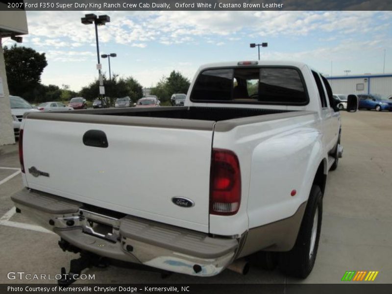 Oxford White / Castano Brown Leather 2007 Ford F350 Super Duty King Ranch Crew Cab Dually