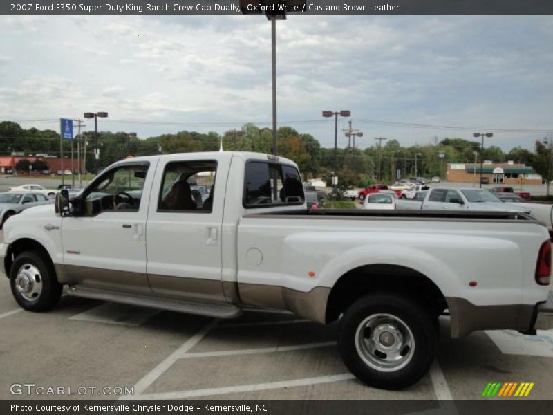 Oxford White / Castano Brown Leather 2007 Ford F350 Super Duty King Ranch Crew Cab Dually