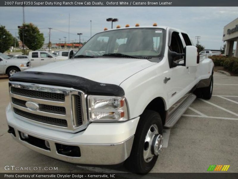 Oxford White / Castano Brown Leather 2007 Ford F350 Super Duty King Ranch Crew Cab Dually