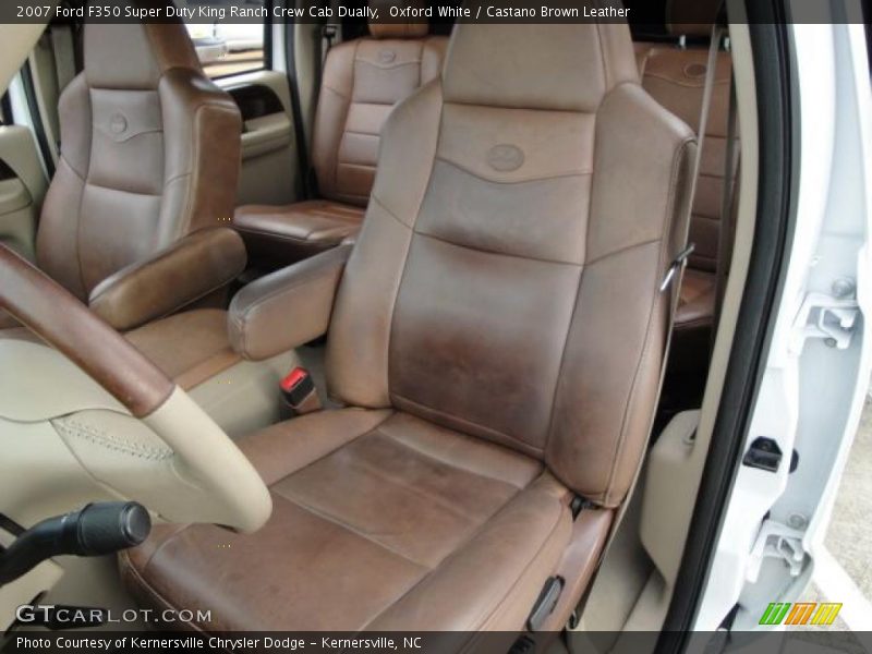Oxford White / Castano Brown Leather 2007 Ford F350 Super Duty King Ranch Crew Cab Dually