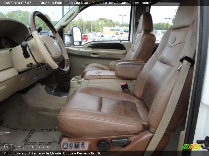 Oxford White / Castano Brown Leather 2007 Ford F350 Super Duty King Ranch Crew Cab Dually