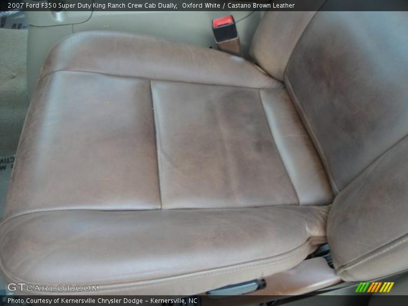 Oxford White / Castano Brown Leather 2007 Ford F350 Super Duty King Ranch Crew Cab Dually