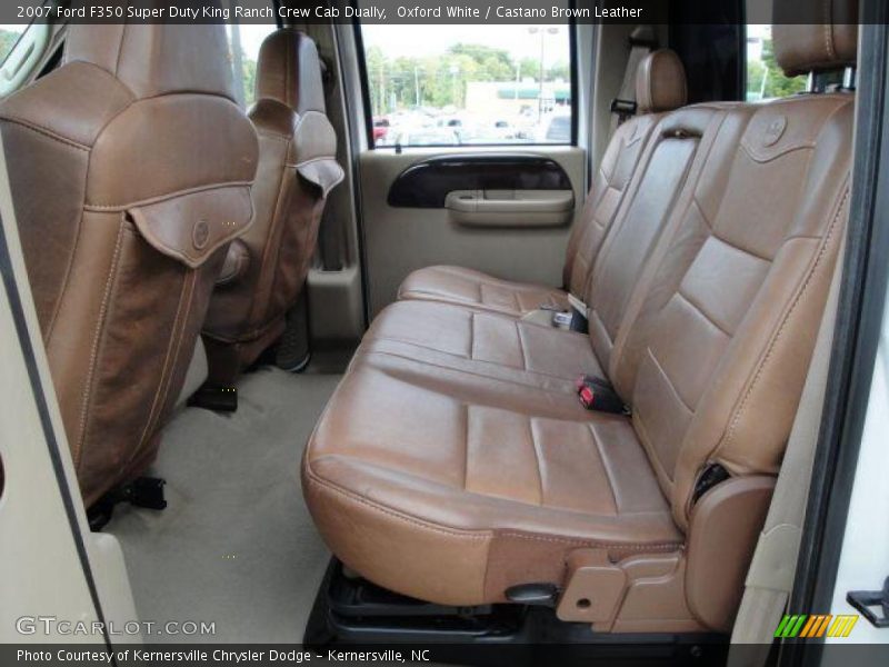 Oxford White / Castano Brown Leather 2007 Ford F350 Super Duty King Ranch Crew Cab Dually