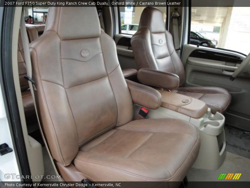 Oxford White / Castano Brown Leather 2007 Ford F350 Super Duty King Ranch Crew Cab Dually