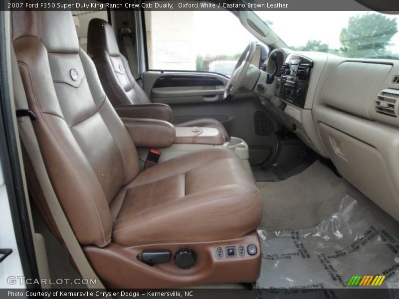 Oxford White / Castano Brown Leather 2007 Ford F350 Super Duty King Ranch Crew Cab Dually