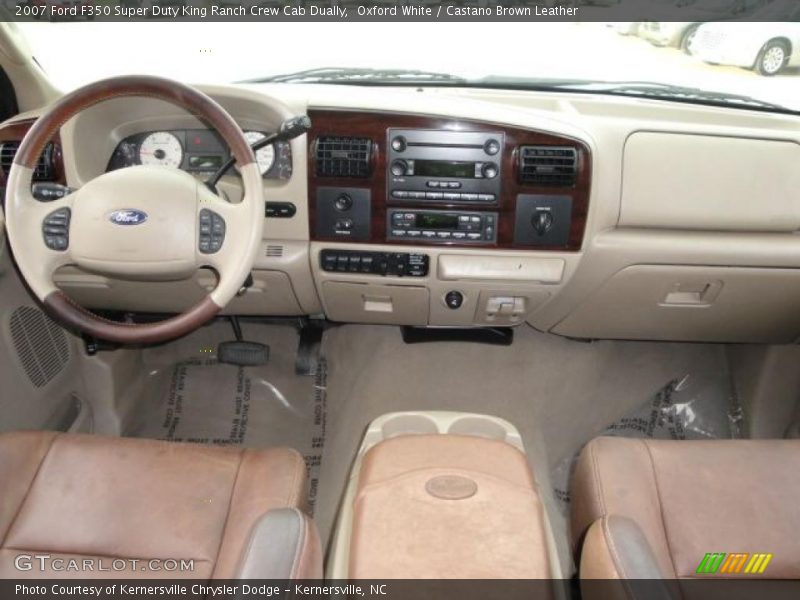 Oxford White / Castano Brown Leather 2007 Ford F350 Super Duty King Ranch Crew Cab Dually