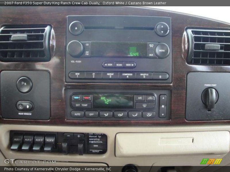 Oxford White / Castano Brown Leather 2007 Ford F350 Super Duty King Ranch Crew Cab Dually
