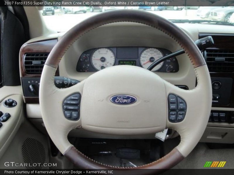 Oxford White / Castano Brown Leather 2007 Ford F350 Super Duty King Ranch Crew Cab Dually