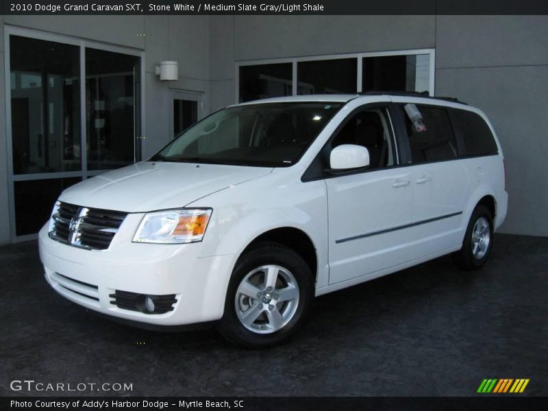 Stone White / Medium Slate Gray/Light Shale 2010 Dodge Grand Caravan SXT
