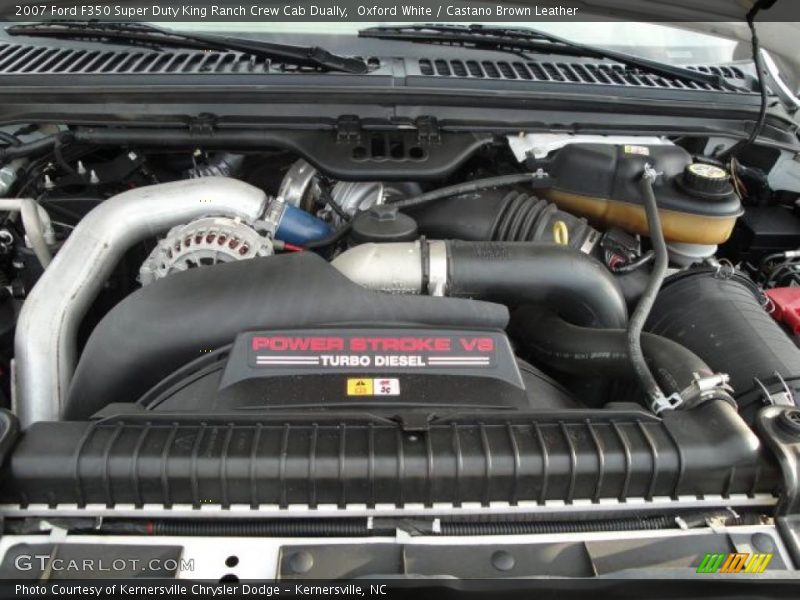 Oxford White / Castano Brown Leather 2007 Ford F350 Super Duty King Ranch Crew Cab Dually