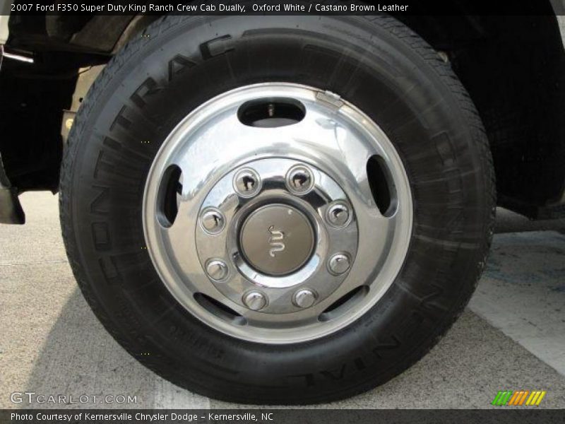 Oxford White / Castano Brown Leather 2007 Ford F350 Super Duty King Ranch Crew Cab Dually