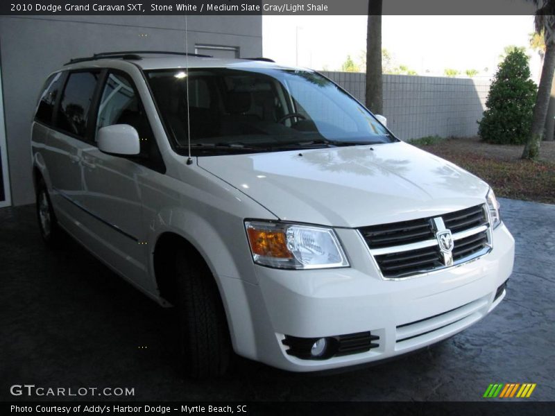 Stone White / Medium Slate Gray/Light Shale 2010 Dodge Grand Caravan SXT