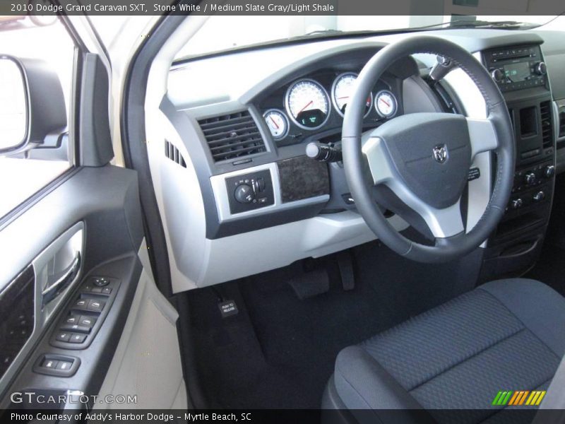 Stone White / Medium Slate Gray/Light Shale 2010 Dodge Grand Caravan SXT