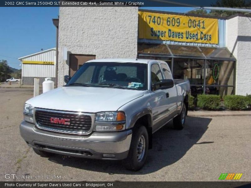 Summit White / Graphite 2002 GMC Sierra 2500HD SLT Extended Cab 4x4