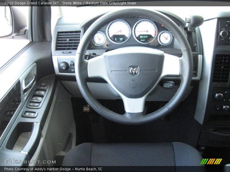Stone White / Medium Slate Gray/Light Shale 2010 Dodge Grand Caravan SXT