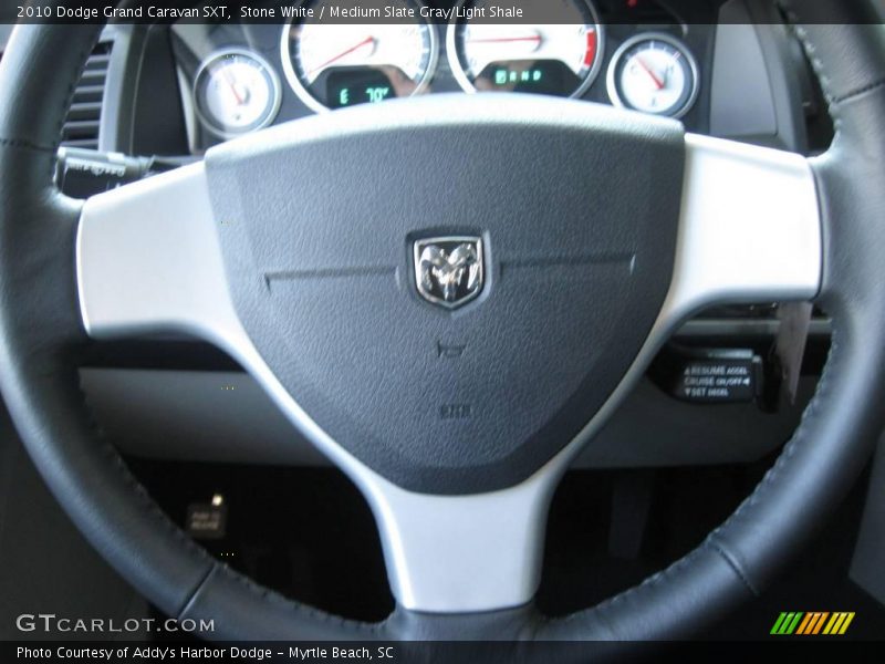 Stone White / Medium Slate Gray/Light Shale 2010 Dodge Grand Caravan SXT