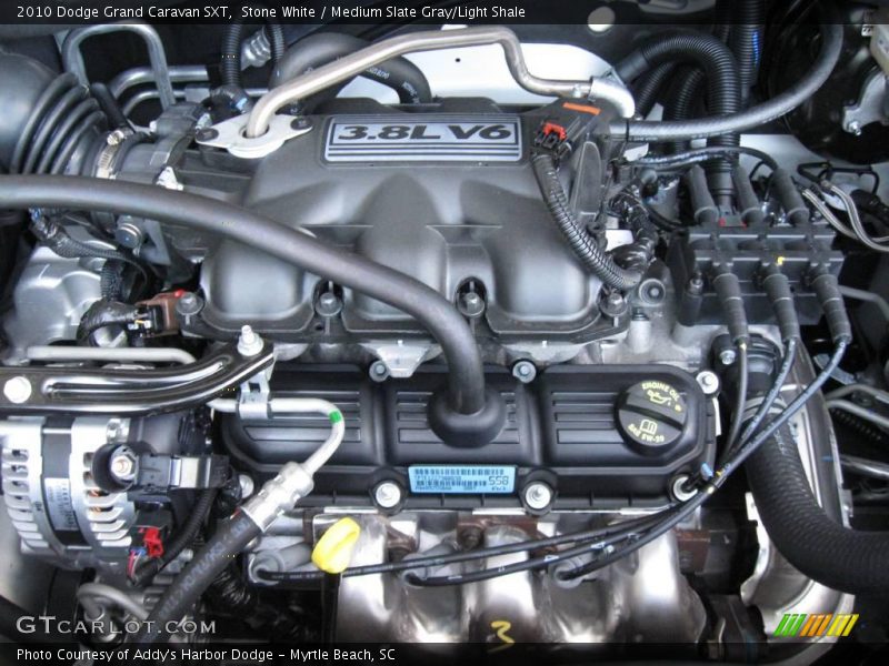 Stone White / Medium Slate Gray/Light Shale 2010 Dodge Grand Caravan SXT