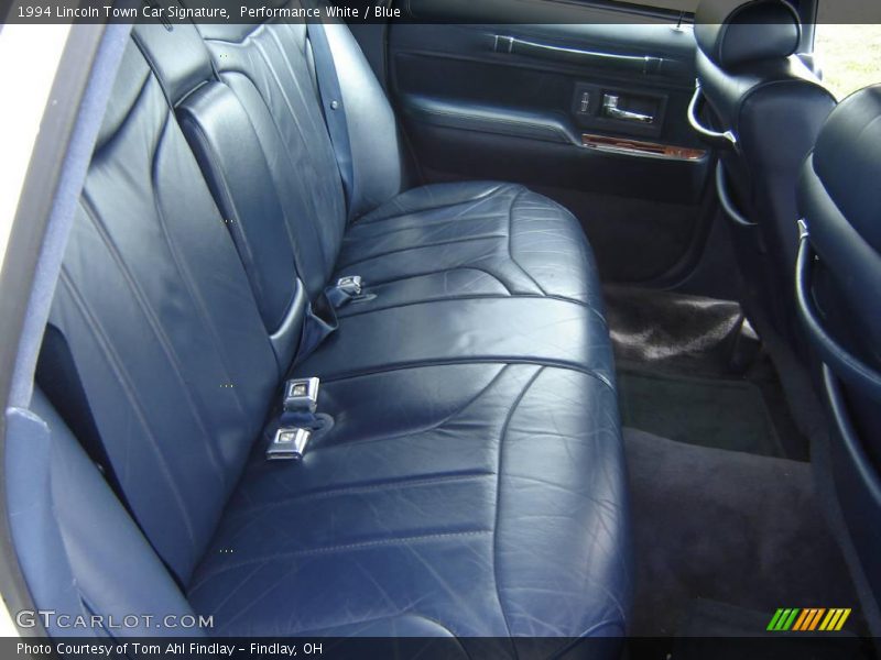 Performance White / Blue 1994 Lincoln Town Car Signature