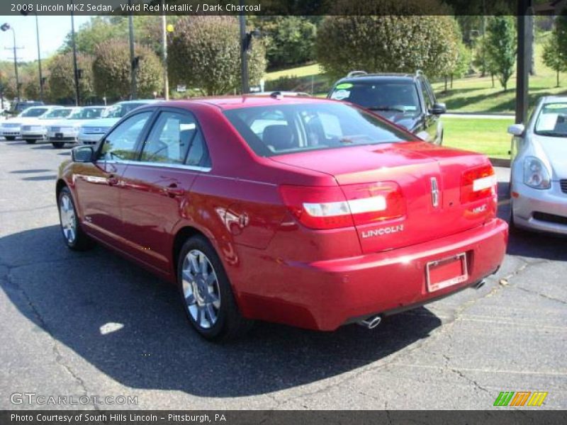 Vivid Red Metallic / Dark Charcoal 2008 Lincoln MKZ Sedan