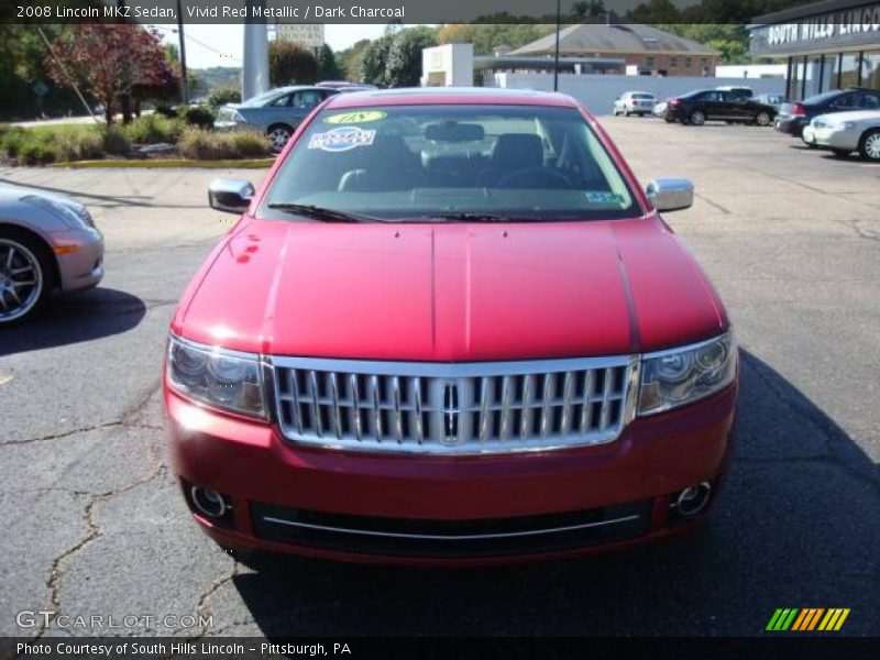 Vivid Red Metallic / Dark Charcoal 2008 Lincoln MKZ Sedan