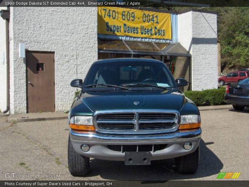 Emerald Green Pearl / Agate 1999 Dodge Dakota SLT Extended Cab 4x4