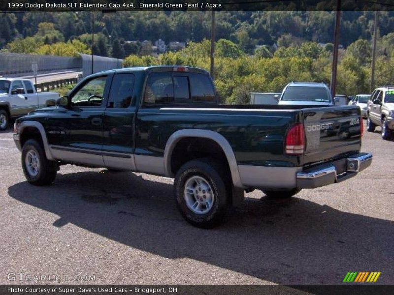Emerald Green Pearl / Agate 1999 Dodge Dakota SLT Extended Cab 4x4