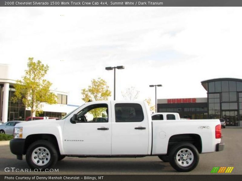 Summit White / Dark Titanium 2008 Chevrolet Silverado 1500 Work Truck Crew Cab 4x4