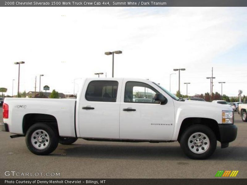 Summit White / Dark Titanium 2008 Chevrolet Silverado 1500 Work Truck Crew Cab 4x4