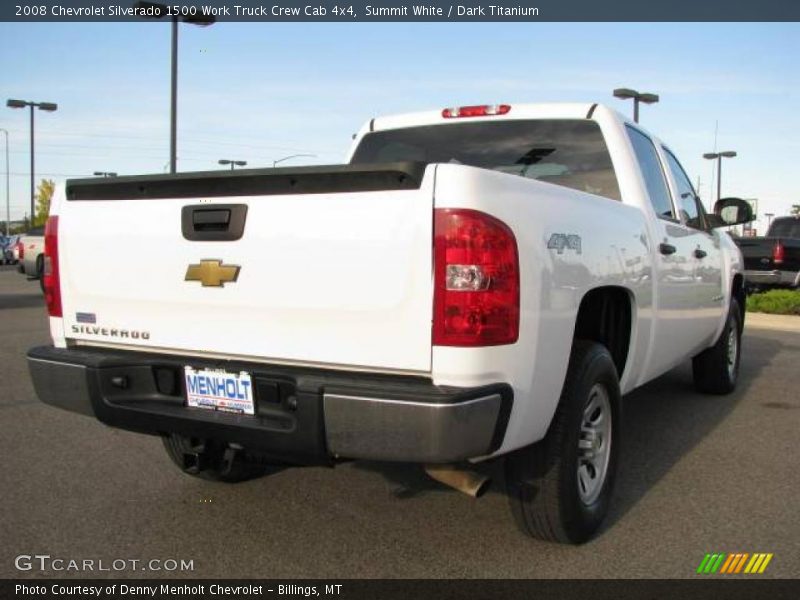 Summit White / Dark Titanium 2008 Chevrolet Silverado 1500 Work Truck Crew Cab 4x4