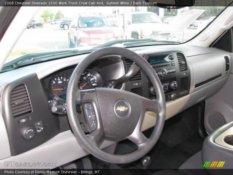 Summit White / Dark Titanium 2008 Chevrolet Silverado 1500 Work Truck Crew Cab 4x4