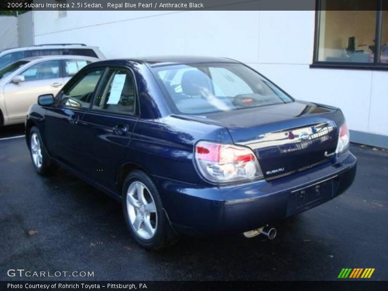 Regal Blue Pearl / Anthracite Black 2006 Subaru Impreza 2.5i Sedan