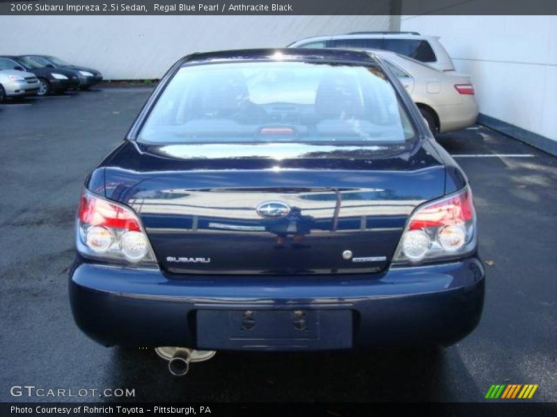 Regal Blue Pearl / Anthracite Black 2006 Subaru Impreza 2.5i Sedan