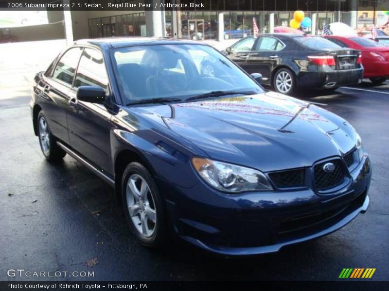 Regal Blue Pearl / Anthracite Black 2006 Subaru Impreza 2.5i Sedan