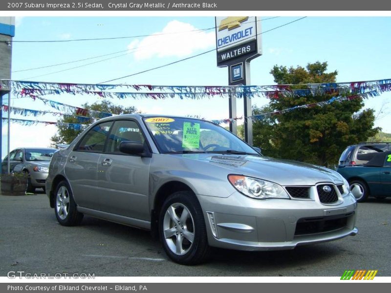 Crystal Gray Metallic / Anthracite Black 2007 Subaru Impreza 2.5i Sedan