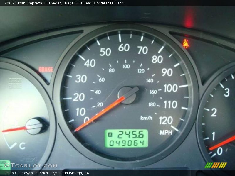Regal Blue Pearl / Anthracite Black 2006 Subaru Impreza 2.5i Sedan