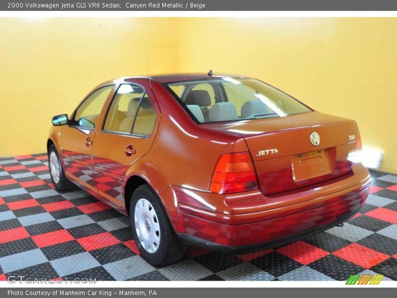 Canyon Red Metallic / Beige 2000 Volkswagen Jetta GLS VR6 Sedan