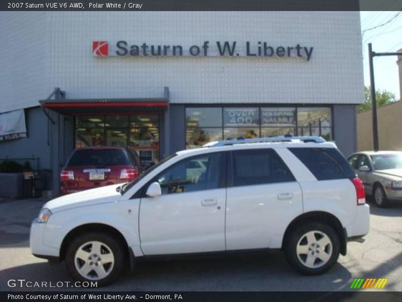 Polar White / Gray 2007 Saturn VUE V6 AWD