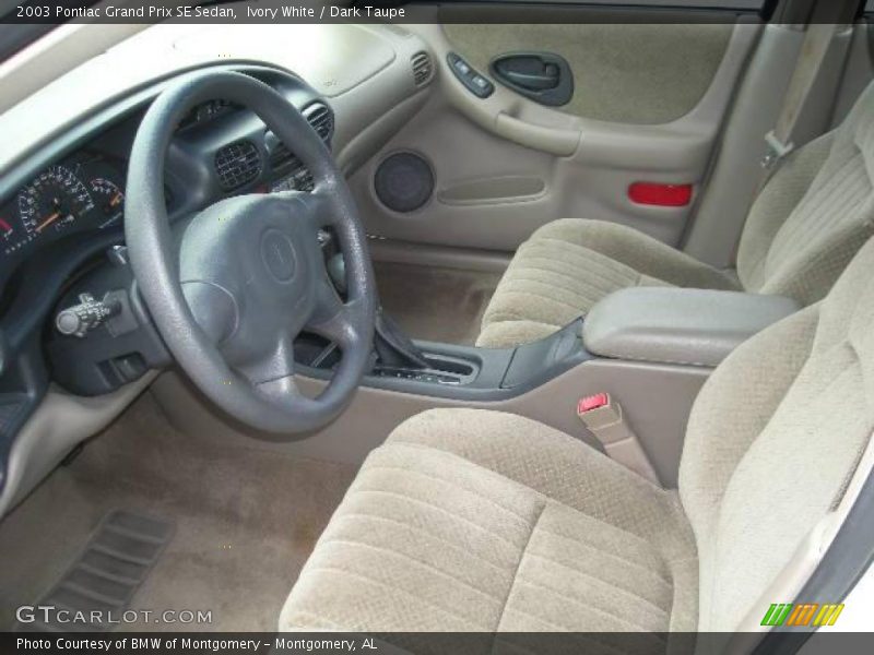 Ivory White / Dark Taupe 2003 Pontiac Grand Prix SE Sedan