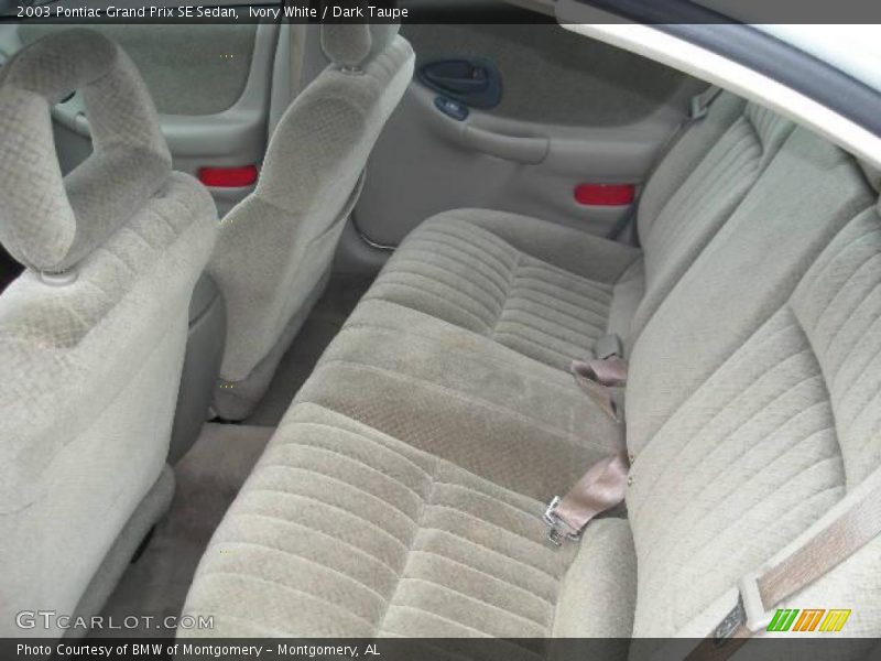 Ivory White / Dark Taupe 2003 Pontiac Grand Prix SE Sedan