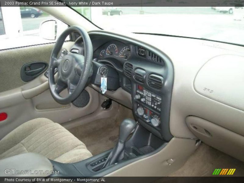 Ivory White / Dark Taupe 2003 Pontiac Grand Prix SE Sedan