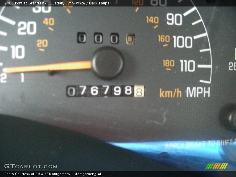 Ivory White / Dark Taupe 2003 Pontiac Grand Prix SE Sedan