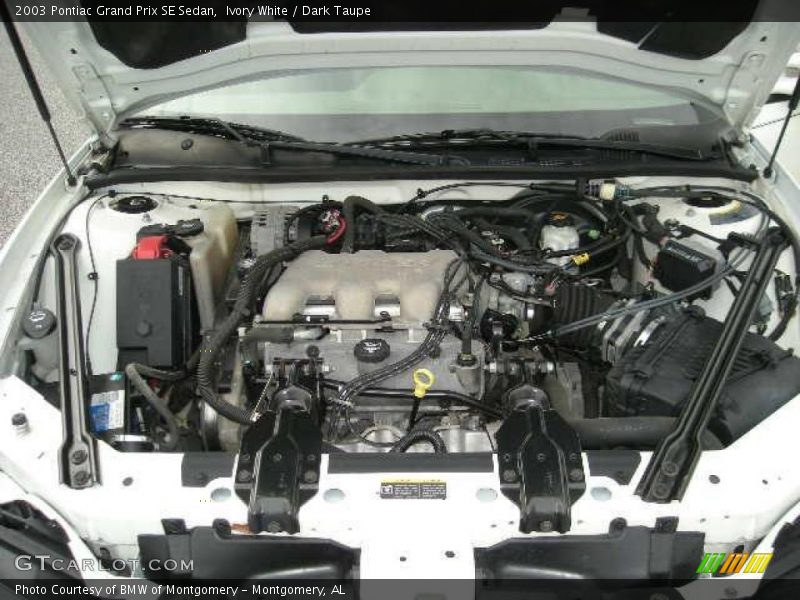 Ivory White / Dark Taupe 2003 Pontiac Grand Prix SE Sedan