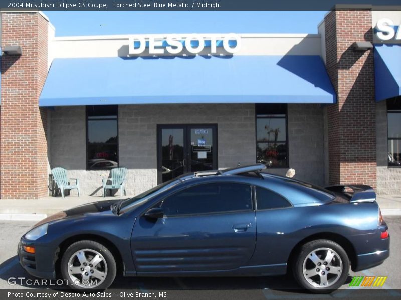 Torched Steel Blue Metallic / Midnight 2004 Mitsubishi Eclipse GS Coupe