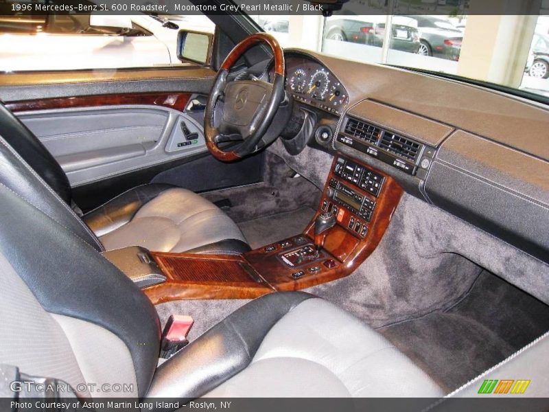 Moonstone Grey Pearl Metallic / Black 1996 Mercedes-Benz SL 600 Roadster