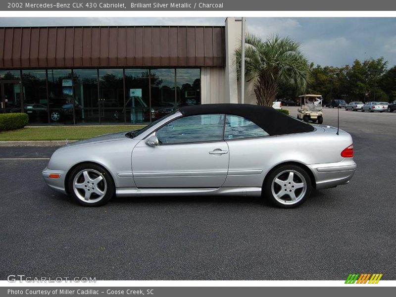 Brilliant Silver Metallic / Charcoal 2002 Mercedes-Benz CLK 430 Cabriolet