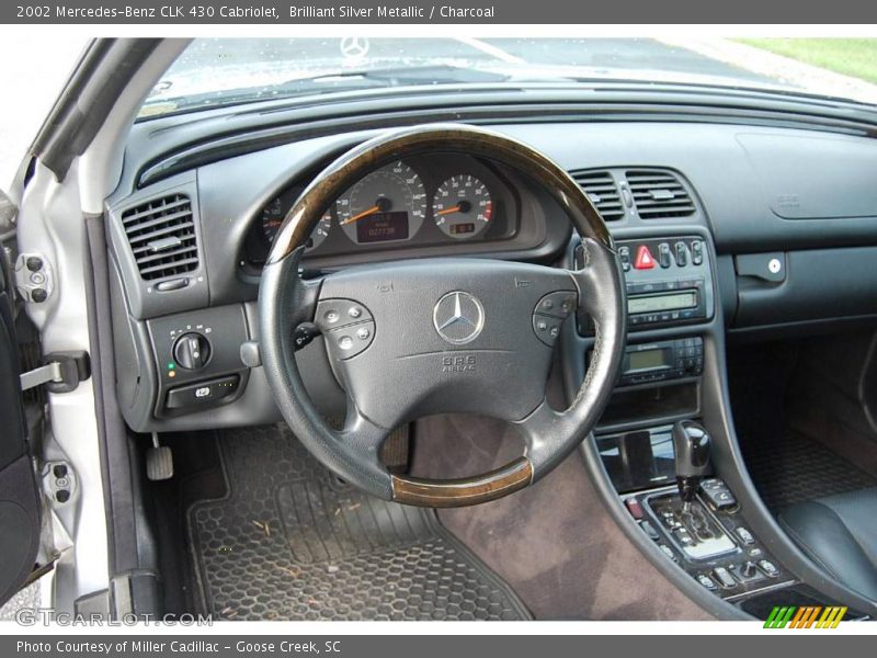 Brilliant Silver Metallic / Charcoal 2002 Mercedes-Benz CLK 430 Cabriolet